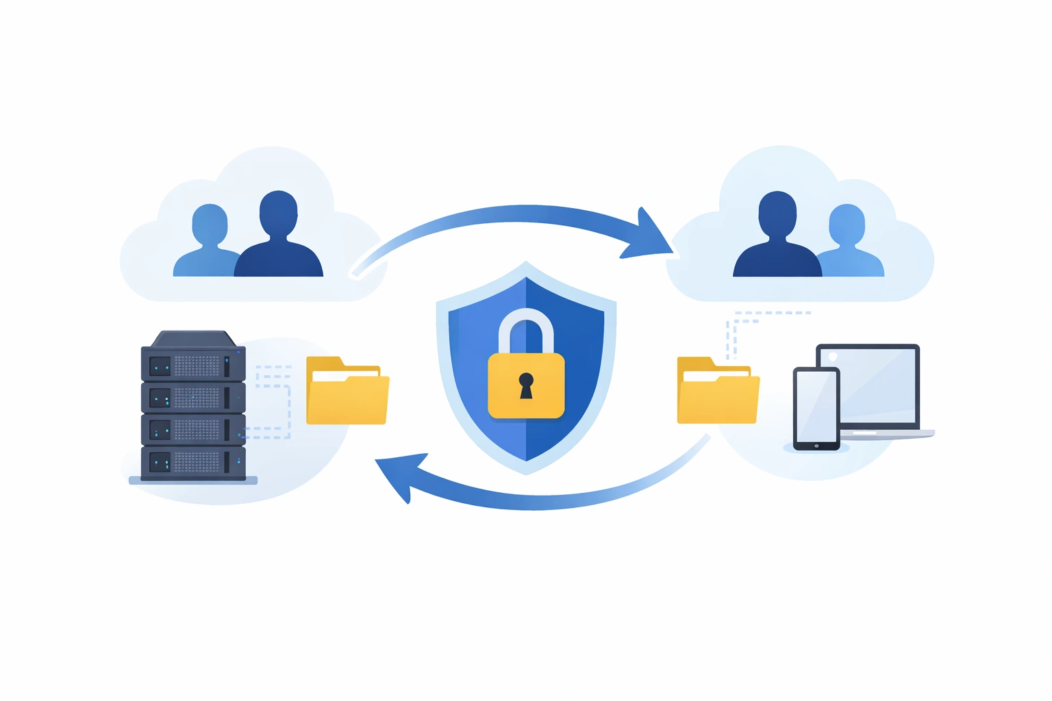 Illustration Microsoft 365 (synchronisation hybride)